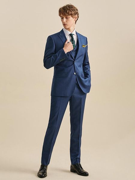 men's suits & blazers mens set deep blue stripe royal slim style for wedding groom wear business man daily clothing 2021 summer thin, White;black
men's suits & blazers mens set deep blue stripe royal slim style for wedding groom wear business man daily clothing 2021 summer thin, White;black