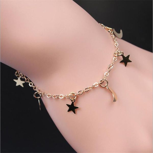 link, chain gold color star moon bracelet for women fashion charm accessories gifts friends, Black
link, chain gold color star moon bracelet for women fashion charm accessories gifts friends, Black