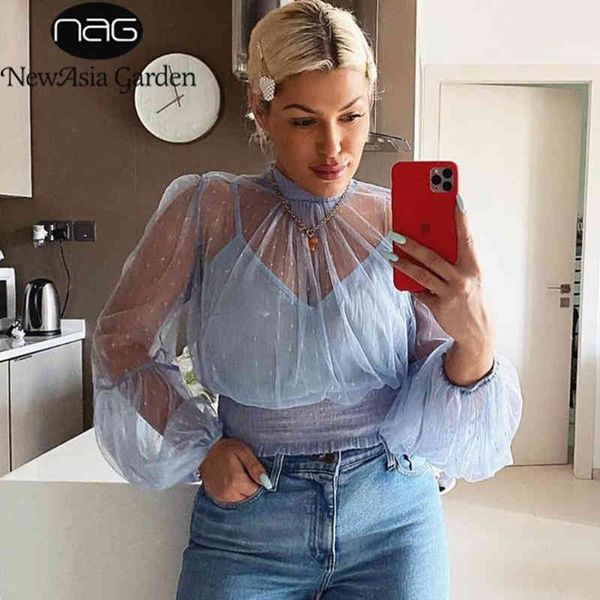 newasia dot mesh see through blouse women lantern sleeve blouses turtleneck shirt ruched rufflus femme blusas 210413, White
newasia dot mesh see through blouse women lantern sleeve blouses turtleneck shirt ruched rufflus femme blusas 210413, White