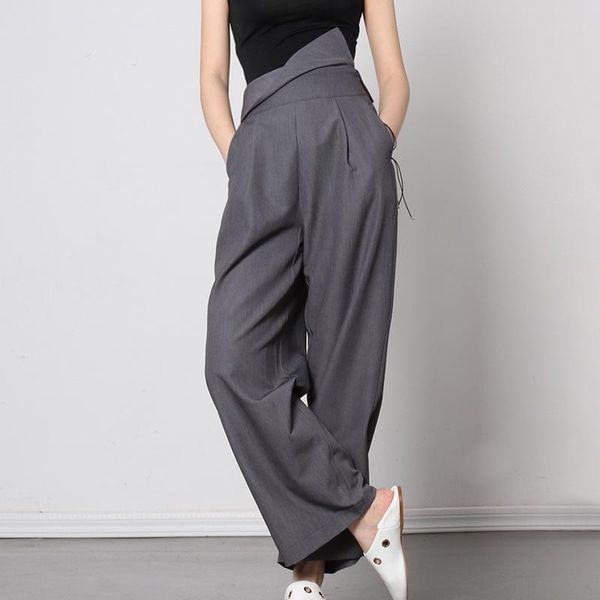 women's pants & capris high waist women fashion 2021 spring autumn ol wide leg pant work long trousers, Black;white
women's pants & capris high waist women fashion 2021 spring autumn ol wide leg pant work long trousers, Black;white