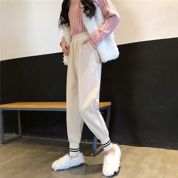 women's pants & capris fdfklak 2021 thick loose high waist students pant casual nine point female spring autumn sweatpants joggers wome, Black;white
women's pants & capris fdfklak 2021 thick loose high waist students pant casual nine point female spring autumn sweatpants joggers wome, Black;white