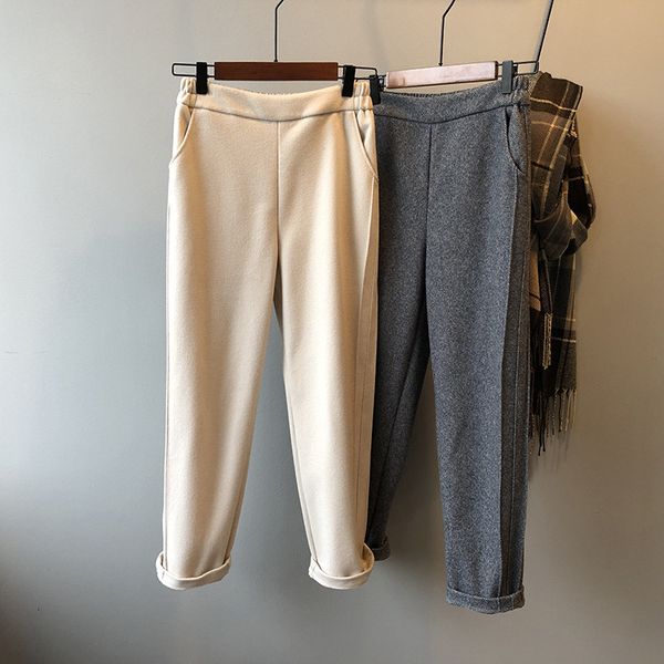 women's pants & capris casual woven from women fall/winter 2021 korean high waist straight elastic waistband, Black;white
women's pants & capris casual woven from women fall/winter 2021 korean high waist straight elastic waistband, Black;white