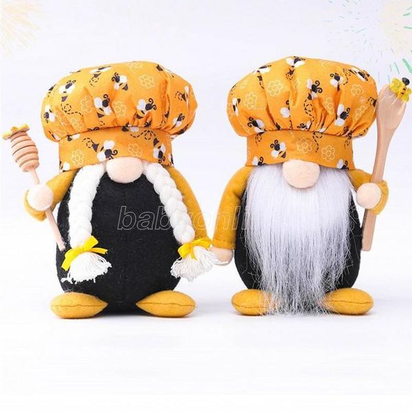 new bee dwarf chef gnome mini man woman scandinavian honey bee dwarf doll faceless bee home farmhouse kitchen decor 
new bee dwarf chef gnome mini man woman scandinavian honey bee dwarf doll faceless bee home farmhouse kitchen decor
