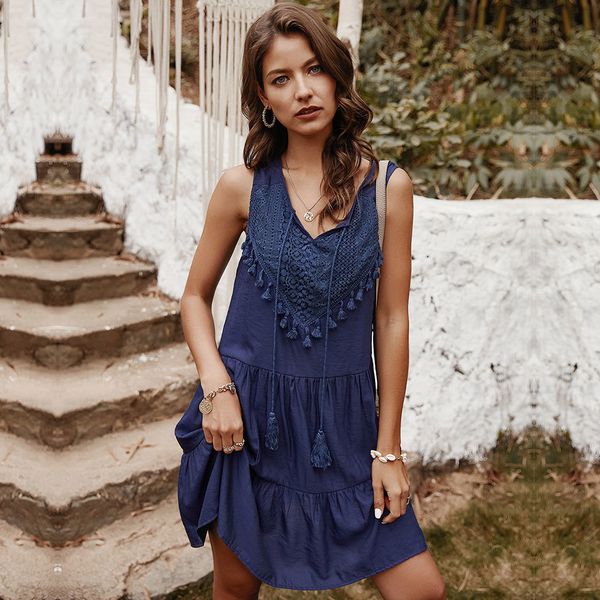 summer elegant fashion tassel spaghetti strap women cotton office lady sleeveless v-neck solid knee-length dress 2020 new, Black;gray
summer elegant fashion tassel spaghetti strap women cotton office lady sleeveless v-neck solid knee-length dress 2020 new, Black;gray