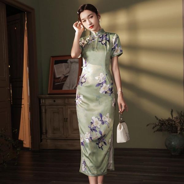 ethnic clothing vintage button chinese dress slim print qipao oriental lady mandarin collar cheongsams banquet evening gown long vestid, Red
ethnic clothing vintage button chinese dress slim print qipao oriental lady mandarin collar cheongsams banquet evening gown long vestid, Red