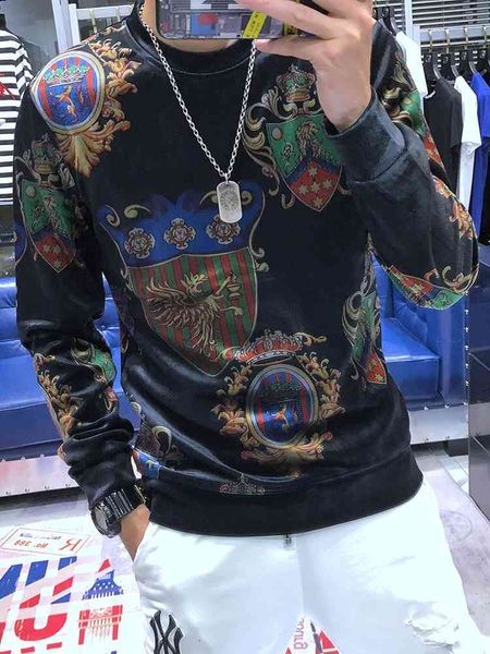 men's hoodies & sweatshirts 2021 autumn male fashion standard personality long sleeve luxury leisure sweatshirt around the thin hoodie, Black
men's hoodies & sweatshirts 2021 autumn male fashion standard personality long sleeve luxury leisure sweatshirt around the thin hoodie, Black