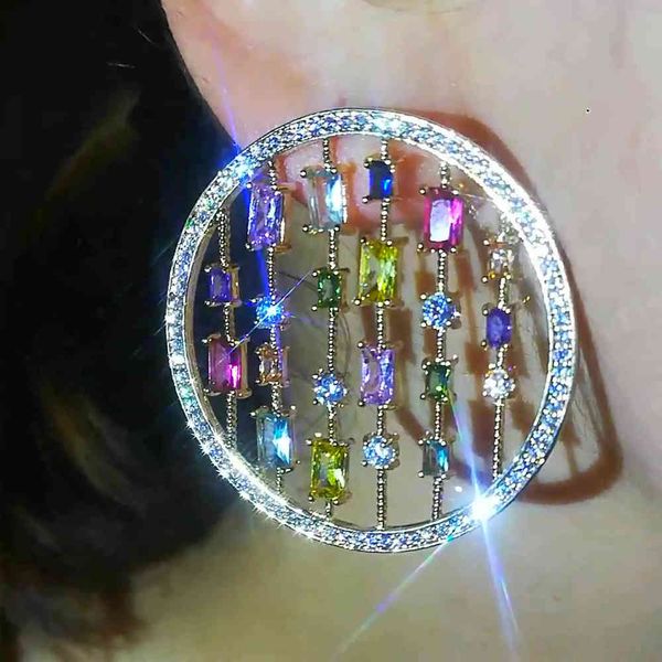 brand luxury popular big round shining earrings full mirco paved cubic zircon naija wedding earring fashion jewelry 2021, Silver
brand luxury popular big round shining earrings full mirco paved cubic zircon naija wedding earring fashion jewelry 2021, Silver