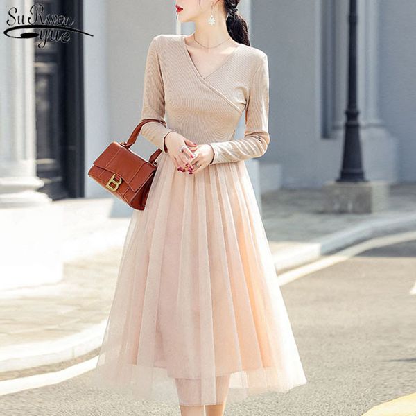 stitching fake two pieces of medium-length inner mesh dress elegant es for women knit bottom female vestido 13275 210427, Black;gray
stitching fake two pieces of medium-length inner mesh dress elegant es for women knit bottom female vestido 13275 210427, Black;gray