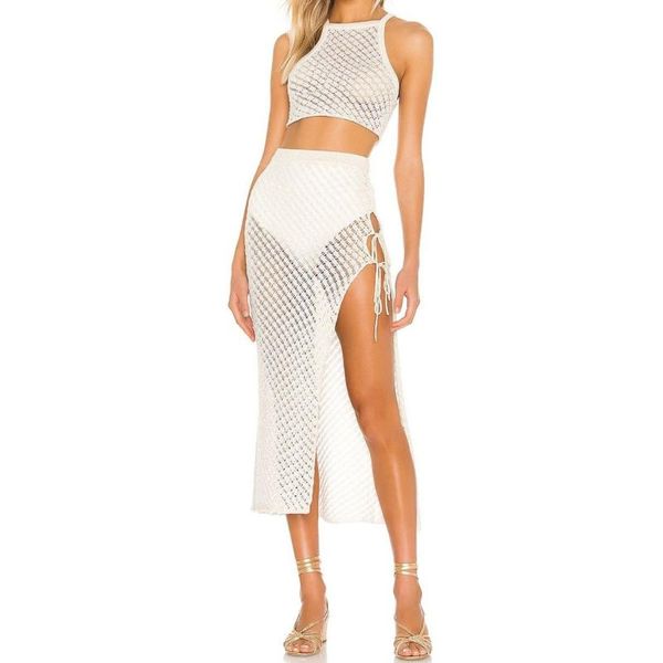 skirts summer clothes for women skirt y2k solid hollow out 2-pieces beach cropped mesh knitted bandage long midi white, Black
skirts summer clothes for women skirt y2k solid hollow out 2-pieces beach cropped mesh knitted bandage long midi white, Black