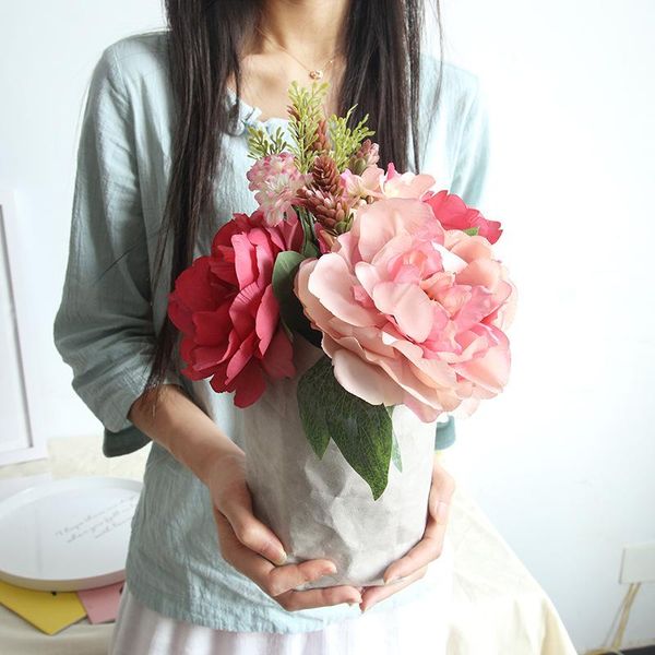 bouquet artificial flowers 3 heads big peony with some hydrangea wedding fake home decor flower silk decorative & wreaths
bouquet artificial flowers 3 heads big peony with some hydrangea wedding fake home decor flower silk decorative & wreaths
