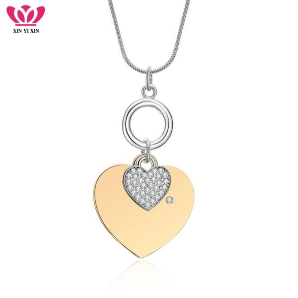 pendant necklaces crystal peach heart necklace women long sweater chains collier double charms fashion trendy jewelry party wedding gifts, Silver
pendant necklaces crystal peach heart necklace women long sweater chains collier double charms fashion trendy jewelry party wedding gifts, Silver