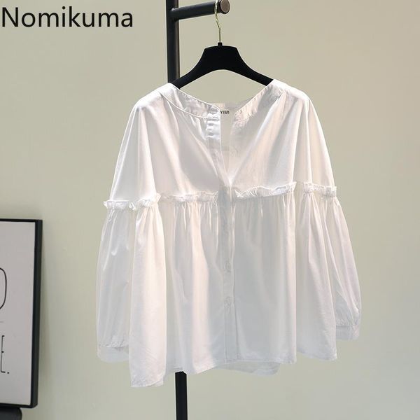 nomikuma women stand neck blouse causal ruffle patchwork doll shirt spring summer new lantern sleeve blusas mujer 6g773 210427, White
nomikuma women stand neck blouse causal ruffle patchwork doll shirt spring summer new lantern sleeve blusas mujer 6g773 210427, White