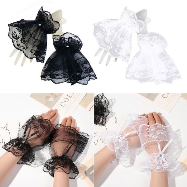 five fingers gloves 2pairs party rhinestone bowknot halloween gothic sunscreen fingerless wrist cuffs bracelets, Blue;gray
five fingers gloves 2pairs party rhinestone bowknot halloween gothic sunscreen fingerless wrist cuffs bracelets, Blue;gray