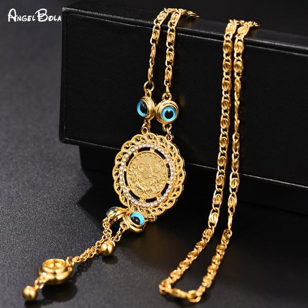 fashion golden turkey blue eyes demon women charm pendant necklace islamic muslim luxury jewelry wholesale necklaces, Silver
fashion golden turkey blue eyes demon women charm pendant necklace islamic muslim luxury jewelry wholesale necklaces, Silver