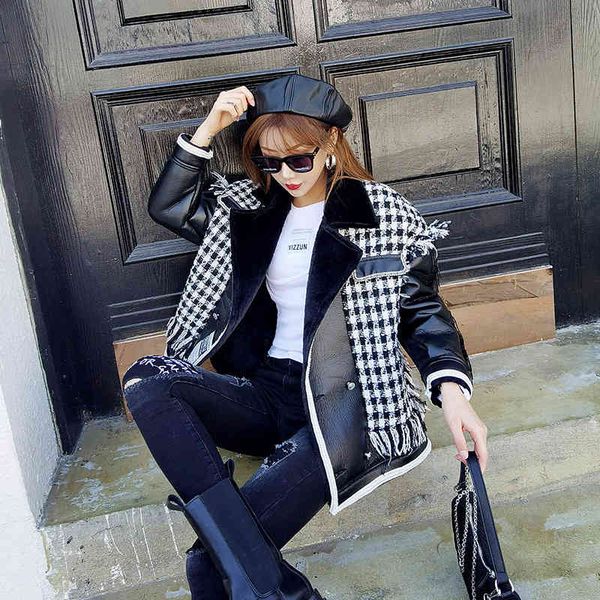 jacket station autumn winter houndstooth women's coat wool and thick in fashion, Black;brown
jacket station autumn winter houndstooth women's coat wool and thick in fashion, Black;brown