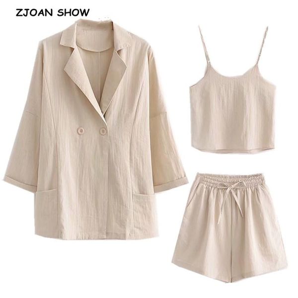 two piece dress 2021 3pcs 1 set cotton linen casual blazer vintage woman notched collar loose suit jacket coat short camis elastic waist sho, White
two piece dress 2021 3pcs 1 set cotton linen casual blazer vintage woman notched collar loose suit jacket coat short camis elastic waist sho, White