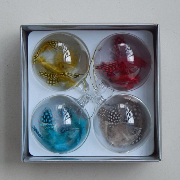 party decoration 12pcs/pack diameter=8cm small size transparent glass ball christmas day inner color feather ornament hanging globe
party decoration 12pcs/pack diameter=8cm small size transparent glass ball christmas day inner color feather ornament hanging globe