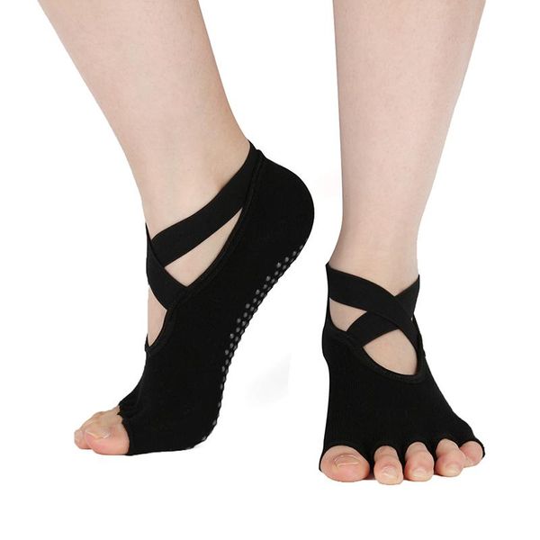 sports socks yoga breathable grip dance slippers gym open toe five fingers women cotton pilates sock fitness, Black
sports socks yoga breathable grip dance slippers gym open toe five fingers women cotton pilates sock fitness, Black
