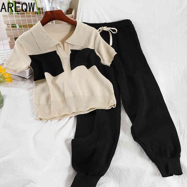 western style fashion suit short knit sweater casual nine-point pants two-piece suit women 210507, White
western style fashion suit short knit sweater casual nine-point pants two-piece suit women 210507, White