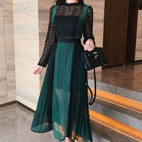 casual dresses yilin kay 2021 high-end custom self portrait women spring runway long dress lace patchwork hollow-out, Black;gray
casual dresses yilin kay 2021 high-end custom self portrait women spring runway long dress lace patchwork hollow-out, Black;gray