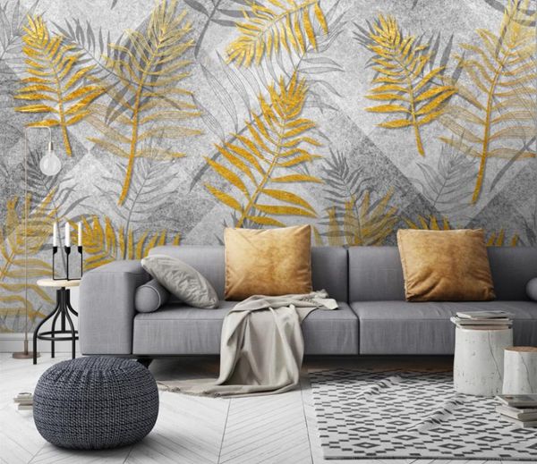 wallpapers cjsir customized 3d wallpaper european-style hand-painted golden tropical plant leaves geometric mural background wall paper
wallpapers cjsir customized 3d wallpaper european-style hand-painted golden tropical plant leaves geometric mural background wall paper