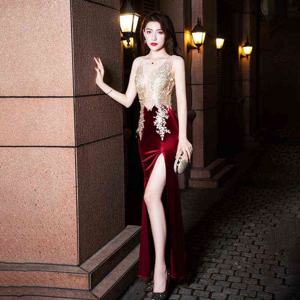 luxury evening dress lace through yarn evening temperament celebrity banquet low cut nightclub dr, Black;gray
luxury evening dress lace through yarn evening temperament celebrity banquet low cut nightclub dr, Black;gray