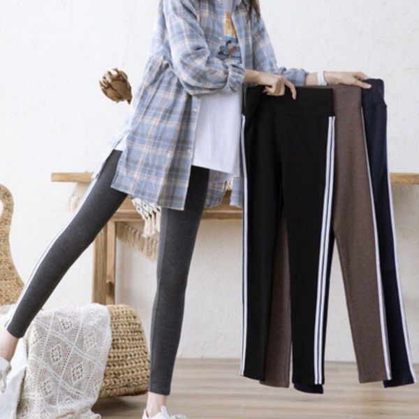 women's pants & capris women cotton vertical strip white bilateral warm and thin wear autumn slim striped fat mm large size 9-point, Black;white
women's pants & capris women cotton vertical strip white bilateral warm and thin wear autumn slim striped fat mm large size 9-point, Black;white