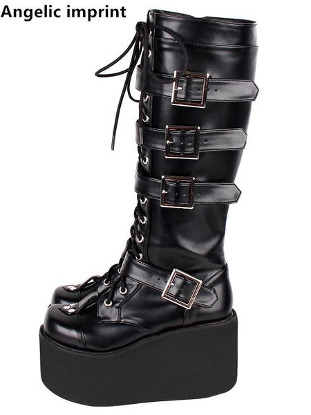 boots angelic imprint handmade women motorcycle cool punk lady lolita shoes woman high heels pumps big wedges heel 33-47 9708, Black
boots angelic imprint handmade women motorcycle cool punk lady lolita shoes woman high heels pumps big wedges heel 33-47 9708, Black