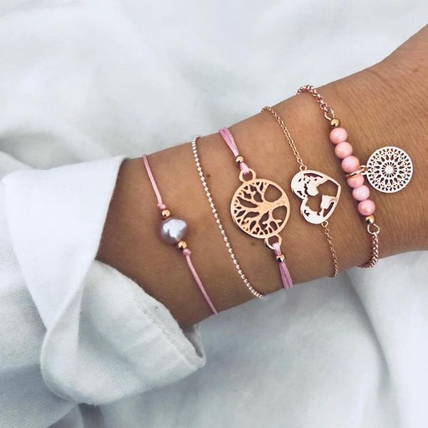 link, chain doreen box bohemian style gold metal tree pearl heart map beads hollow out filigree beaded pink bracelet set, 5pcs/set, Black
link, chain doreen box bohemian style gold metal tree pearl heart map beads hollow out filigree beaded pink bracelet set, 5pcs/set, Black