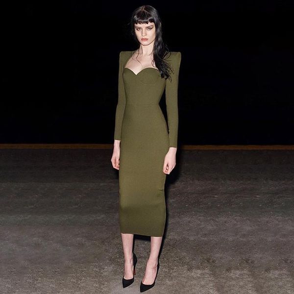 casual dresses trendy army green dress long sleeves square collar celebrity party club bandage, Black;gray
casual dresses trendy army green dress long sleeves square collar celebrity party club bandage, Black;gray