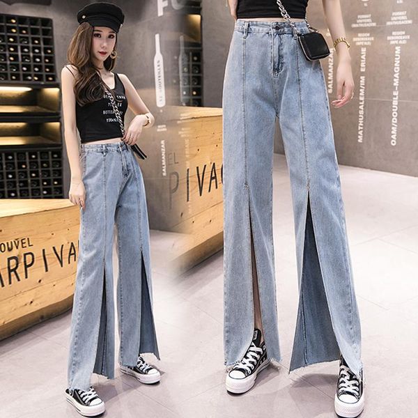 women's jeans woman loose high waist wide-leg pants 2021 fashion korean style solid split office lady women long denim trousers, Blue
women's jeans woman loose high waist wide-leg pants 2021 fashion korean style solid split office lady women long denim trousers, Blue