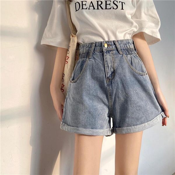 women's shorts woman lady harajuku summer teens cute high waist casual denim all-match simple short wide-leg preppy clothes, White;black
women's shorts woman lady harajuku summer teens cute high waist casual denim all-match simple short wide-leg preppy clothes, White;black
