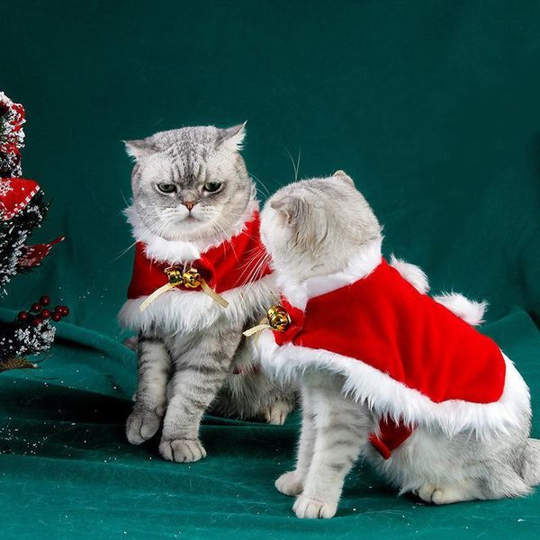 cat costumes christmas cloak pet cloth red kitten with bells dog chihuahua party warm for winter supplies
cat costumes christmas cloak pet cloth red kitten with bells dog chihuahua party warm for winter supplies