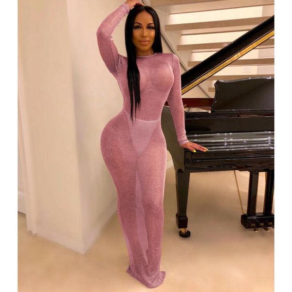 women club seee-through maxi dress long sleeve bodycon evening party 2021 fashion casual dresses, Black;gray
women club seee-through maxi dress long sleeve bodycon evening party 2021 fashion casual dresses, Black;gray