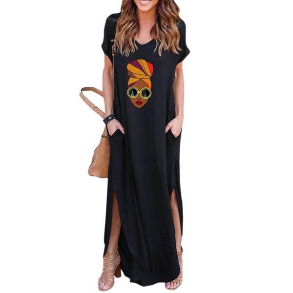 casual dresses 2021 women's summer afro black woman wear headwrap style long dress loose pocket short sleeve maxi oversized 5xl, Black;gray
casual dresses 2021 women's summer afro black woman wear headwrap style long dress loose pocket short sleeve maxi oversized 5xl, Black;gray