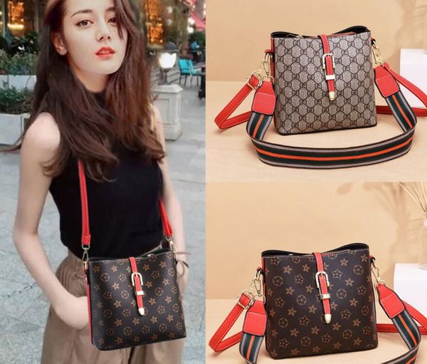 women's crossbody bag print bucket handbag 2021 retro fashion