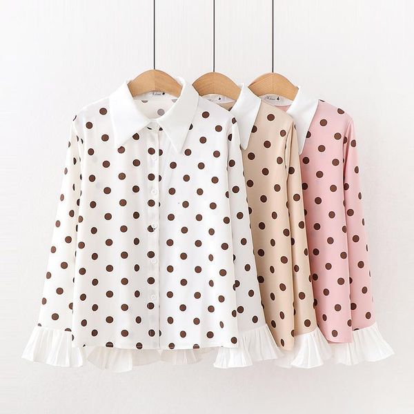 women's blouses & shirts dots women blouse chiffon preppy style turn down polka collar long ruffles flare sleeve fashion chic design c, White
women's blouses & shirts dots women blouse chiffon preppy style turn down polka collar long ruffles flare sleeve fashion chic design c, White