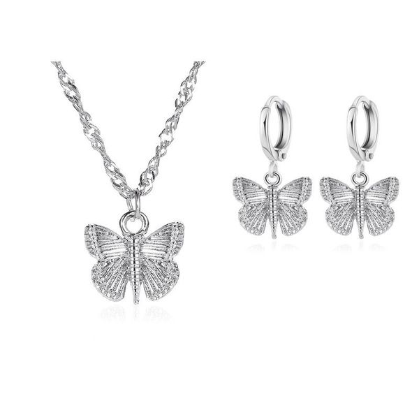 earrings & necklace butterfly vintage jewelry sets for women trendy insect accessories charm chain pendant 2021 cute gifts, Silver
earrings & necklace butterfly vintage jewelry sets for women trendy insect accessories charm chain pendant 2021 cute gifts, Silver