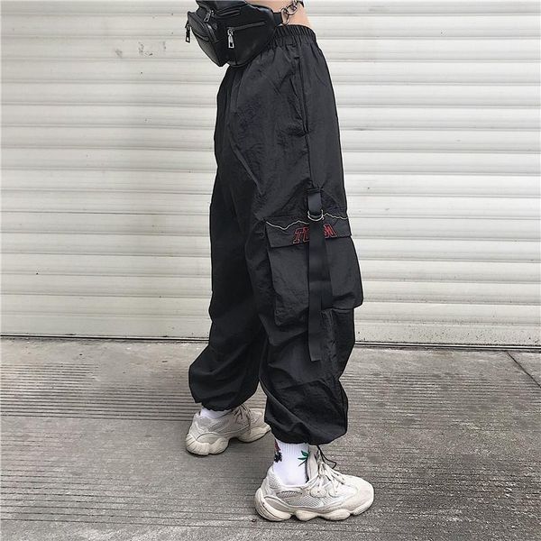 women's pants & capris side ring ribbon embroidery letter pocket loose hip hop punk elastic waistband high streetwear cargo jogger pant, Black;white
women's pants & capris side ring ribbon embroidery letter pocket loose hip hop punk elastic waistband high streetwear cargo jogger pant, Black;white