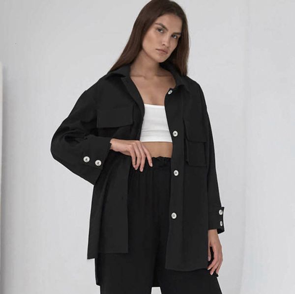 autumn and winter coat women's work street trend leisure long sleeve lapel design wear, Black;brown
autumn and winter coat women's work street trend leisure long sleeve lapel design wear, Black;brown