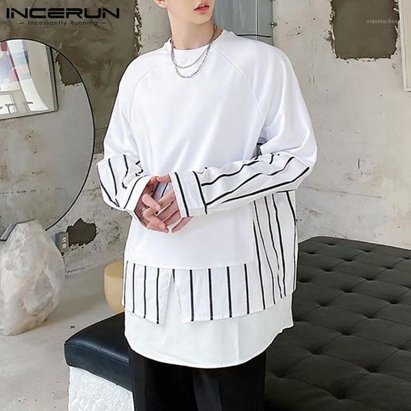 men's hoodies & sweatshirts incerun 2021 handsome south korean style casual loose faked two-piece stitching contrast sleeve long-sleeve, Black
men's hoodies & sweatshirts incerun 2021 handsome south korean style casual loose faked two-piece stitching contrast sleeve long-sleeve, Black