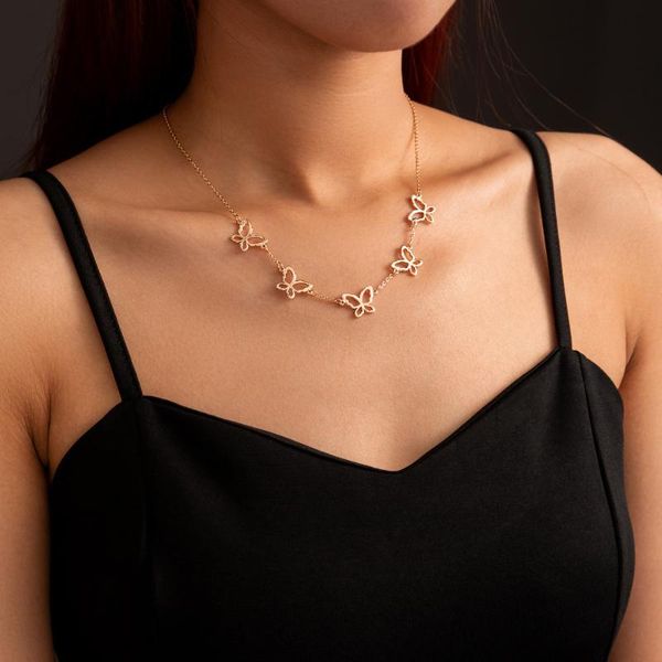 chains 5pcs/lot wholesale tassel fringe hollow butterfly necklaces gold simple vintage monolayer necklace jewelry for women in bulk, Silver
chains 5pcs/lot wholesale tassel fringe hollow butterfly necklaces gold simple vintage monolayer necklace jewelry for women in bulk, Silver