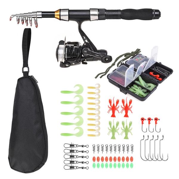 fishing rod reel combo 1.5m spinning set with hooks soft lures barrel swivels storage bag boat rods
fishing rod reel combo 1.5m spinning set with hooks soft lures barrel swivels storage bag boat rods
