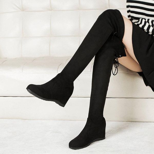 boots women fashion over knee ladies increased elastic stretch platform shoes boot female comfortable sdc78, Black
boots women fashion over knee ladies increased elastic stretch platform shoes boot female comfortable sdc78, Black