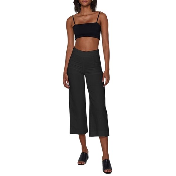 women straight pants female ankle-length pleated high waist wide leg solid color trousers elegant ladies loose clothing 210522, Black;white
women straight pants female ankle-length pleated high waist wide leg solid color trousers elegant ladies loose clothing 210522, Black;white