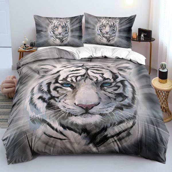 bedding sets tiger duvet cover 3d white bed linens and pillow slips 160*200cm full twin double single king size animal home textile
bedding sets tiger duvet cover 3d white bed linens and pillow slips 160*200cm full twin double single king size animal home textile