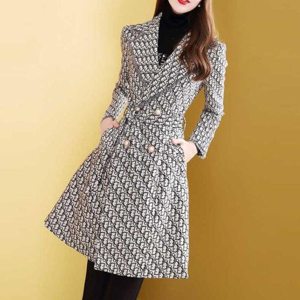 women's trench coats jacket fashion coat long slim 2021 autumn and winter wild lapel female outerwear leisure women clothing, Tan;black
women's trench coats jacket fashion coat long slim 2021 autumn and winter wild lapel female outerwear leisure women clothing, Tan;black