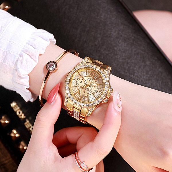 wristwatches fashion diamond-encrusted starry full-diamond calendar ladies watch quartz, Slivery;brown
wristwatches fashion diamond-encrusted starry full-diamond calendar ladies watch quartz, Slivery;brown