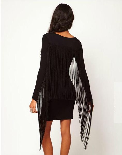 casual dresses fringe high waist short bodycon dress long sleeve round neck, Black;gray
casual dresses fringe high waist short bodycon dress long sleeve round neck, Black;gray