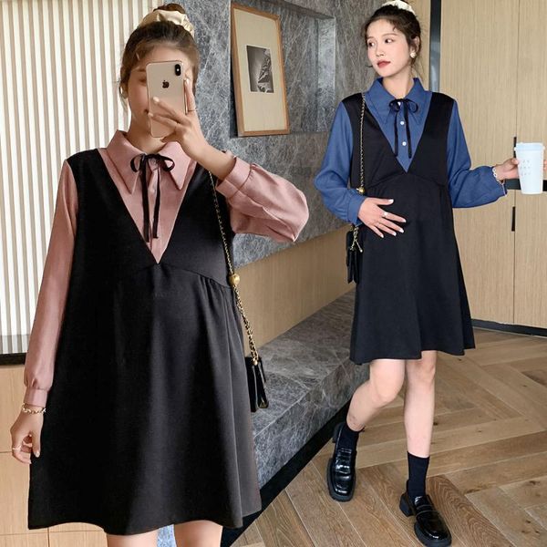 maternity dresses 9018# dress long sleeves midi turn down collar patchwork pregnancy loose large size pregnant woman, White
maternity dresses 9018# dress long sleeves midi turn down collar patchwork pregnancy loose large size pregnant woman, White